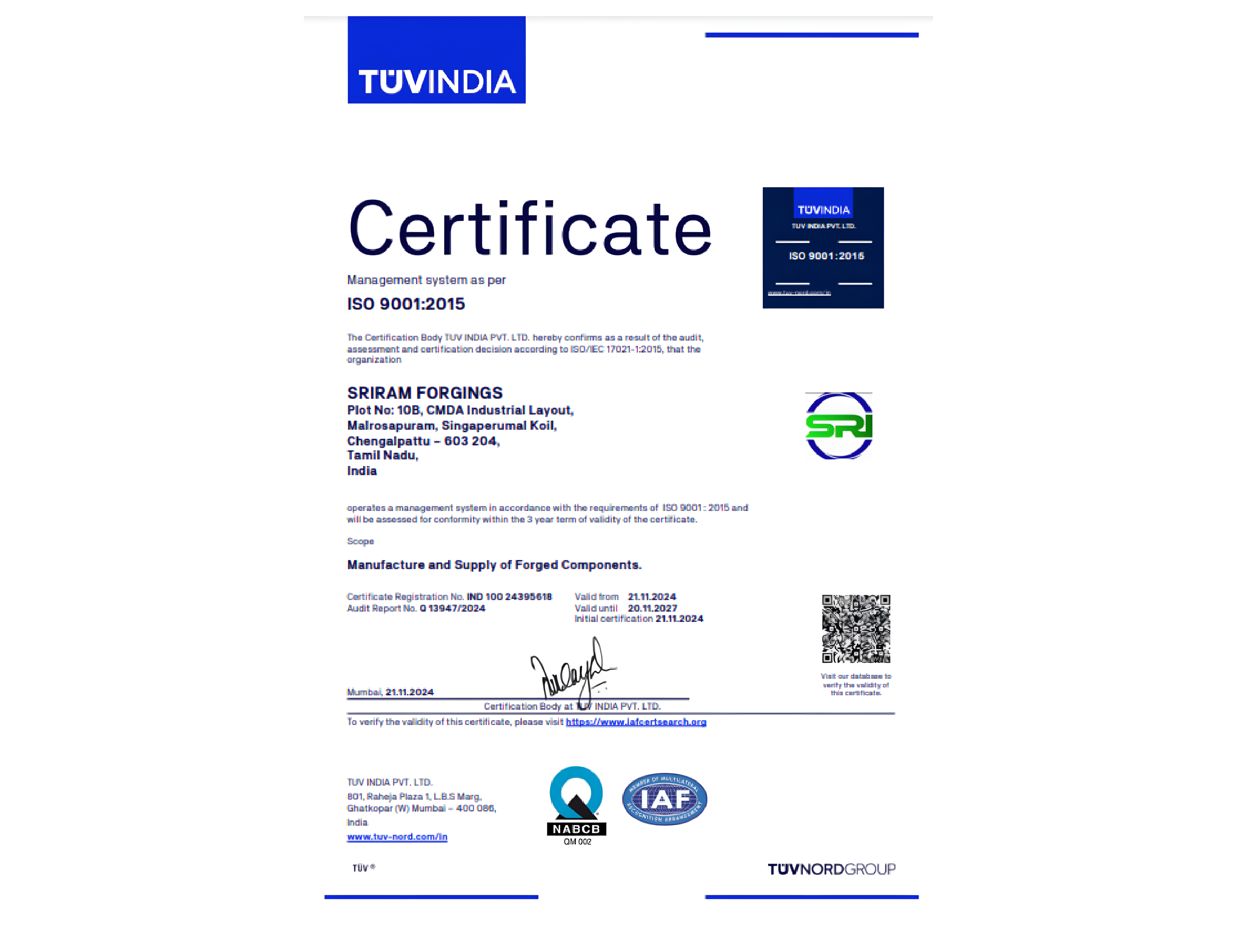 ISO Badge